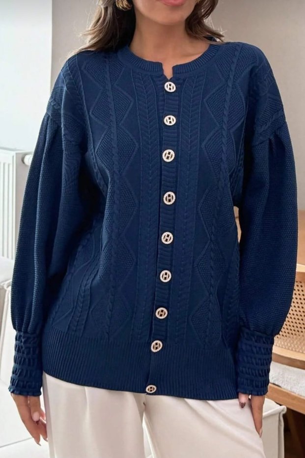 Women's Elegant Special Button Detailed Cardigan