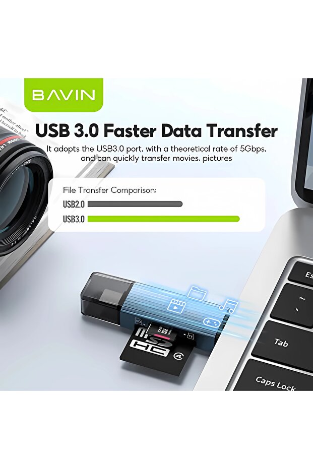 قارئ بطاقات OTG-51 متعدد الوظائف 2 في 1 ومحول نقل بيانات OTG لبطاقات Micro SD / TF - 3