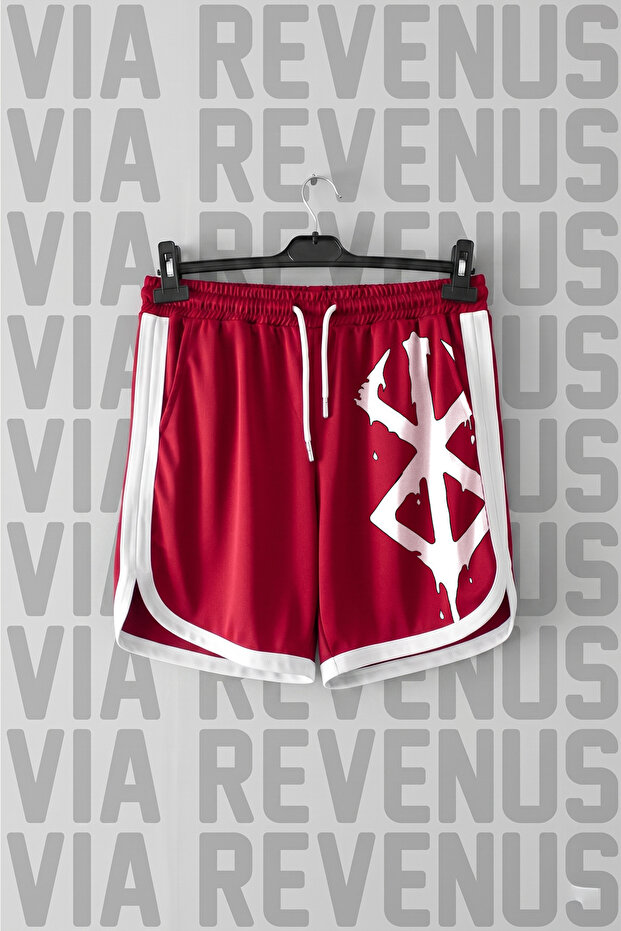 Berserk Printed Unisex Retro Varsity Sports Training Shorts