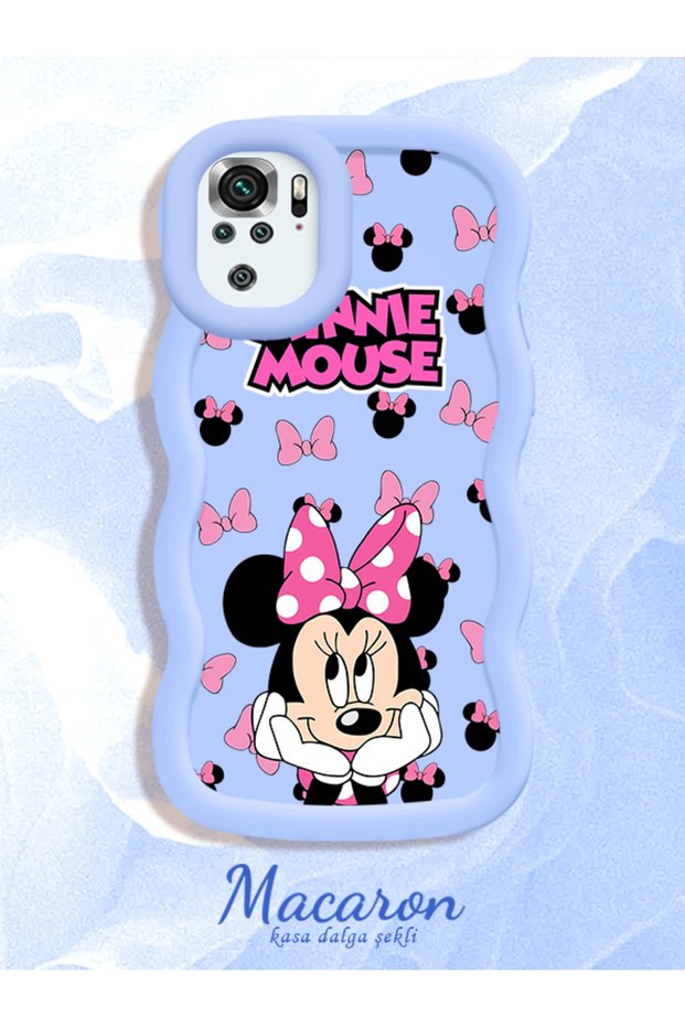 Poco M5S Compatible Wavy Frame Mouse Cartoon Patterned Quality Silicone Phone Case