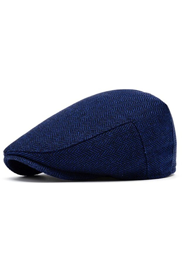 Hats - Sun Hats - Men's Flat Top Hats - Summer Cotton Lined Hats - Breathable - Classic Bulbul Hats - Size L (56-58 cm) - Navy Blue