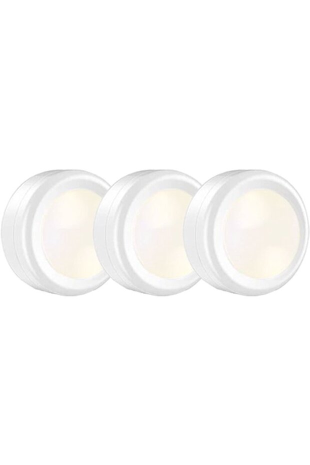 Battery-powered LED spotlights with remote control, 3-pack.