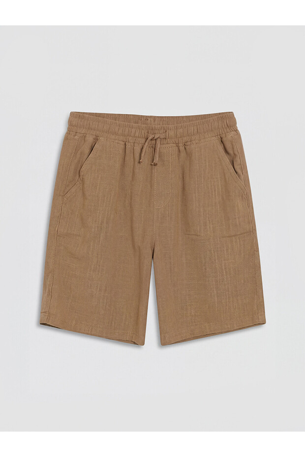 Lcw Kids Beige Elastic Waist Boys' Shorts
