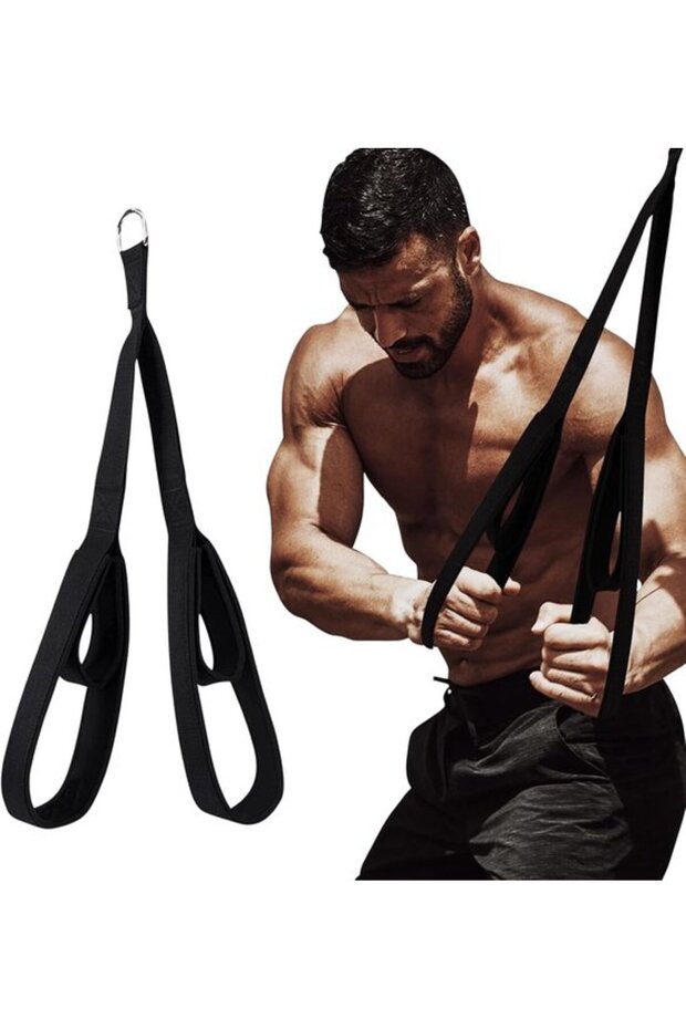 Biceps and triceps rope, double-sided resistance band, fitness accessory for muscle training, pushdown rope, rope for arm strength