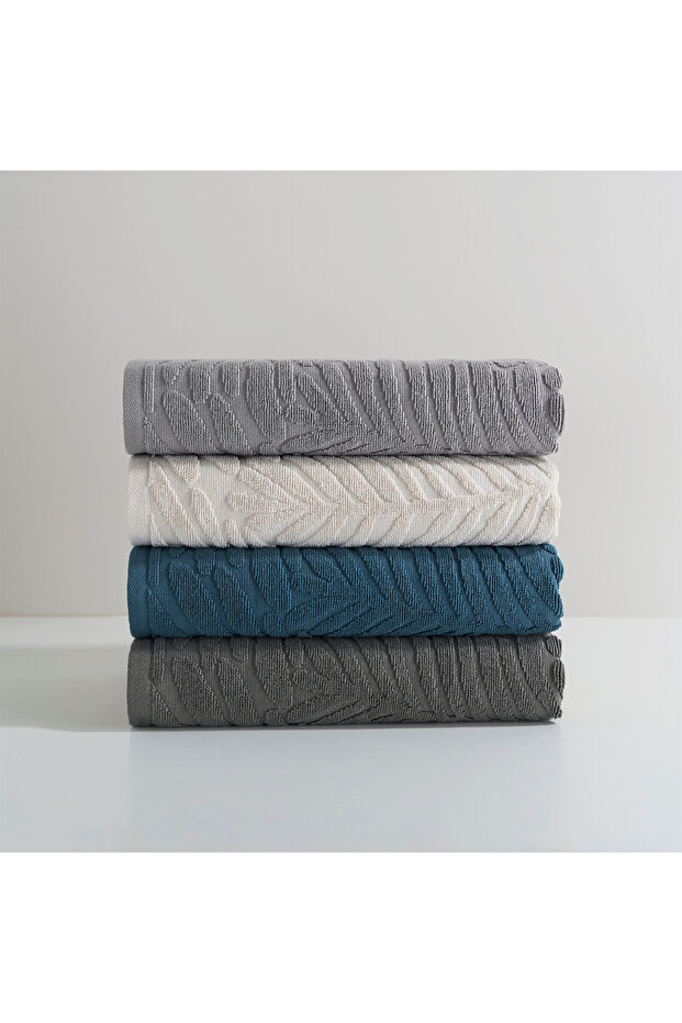 Stretch %100 cotton jacquard 4-piece towel set assortment 50x90 assortment