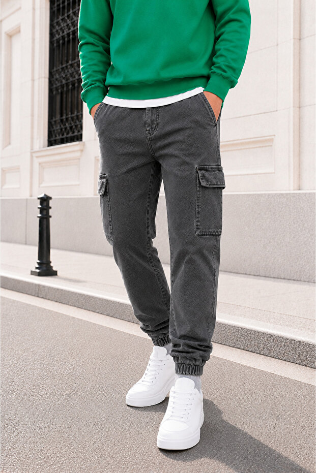 Men's Cargo Pocket Lycra Jeans