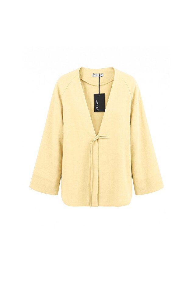 Single Tie Kimono Yellow
