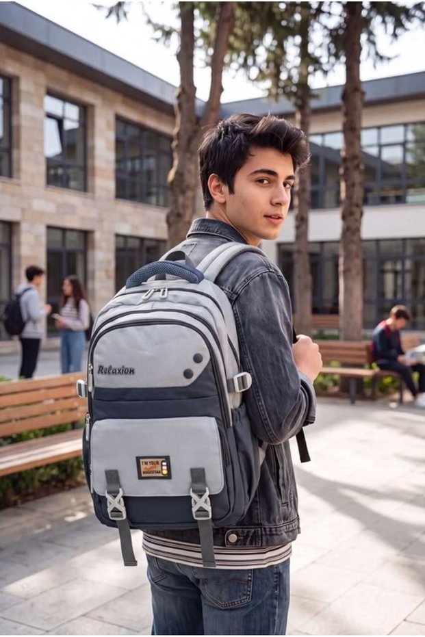 Rlx-2461 Unisex School Backpack Student Daily Travel Holiday Sports Hiking Travel Excursion Camping Daily