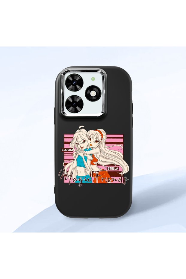 Tecno Spark 20/20C Compatible Shock-Absorbing Camera Protected Black Silicone Case