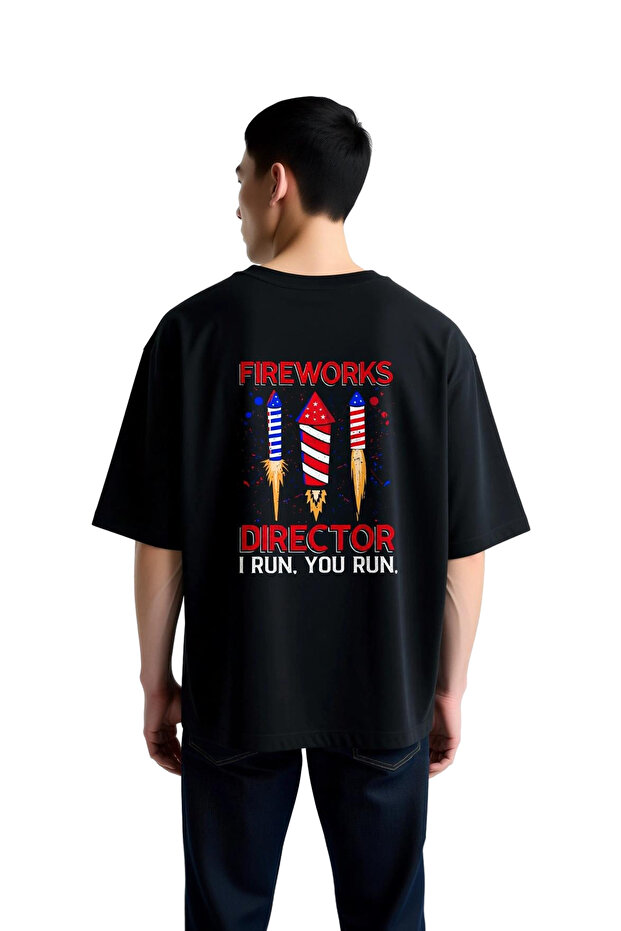 Light Show Director Humor Design Printed Men's Oversize T-Shirt