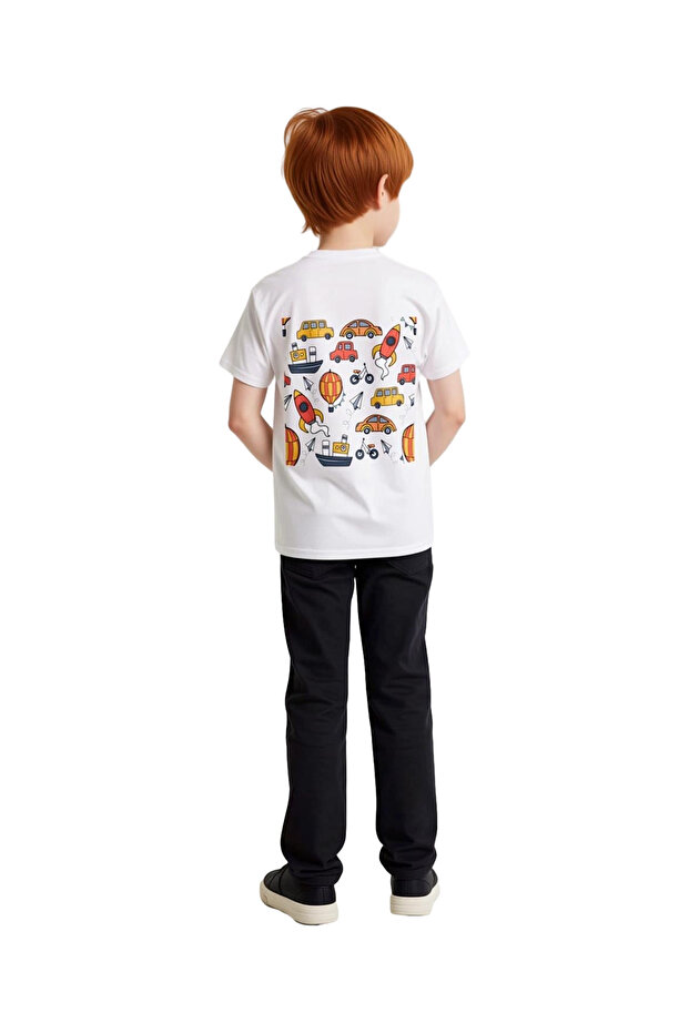 Comic Book Vehicles and Objects Printed Children's T-Shirt