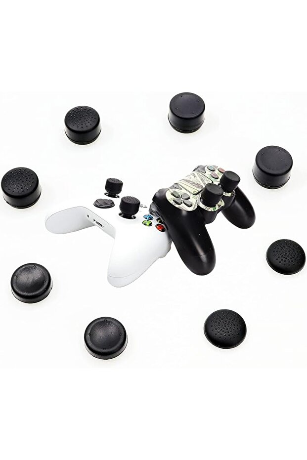 8 قطع من أغطية عصا التحكم السيليكونية لأجهزة تحكم PS5 وPS4، أغطية واقية للعصا التناظرية لبلايستيشن