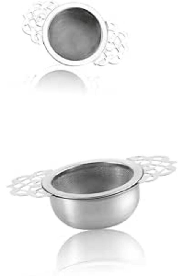 ® Stainless Steel Tea Strainers with Drip Bowls, 2Pcs Mesh Infusers for Loose Leaf Tea &