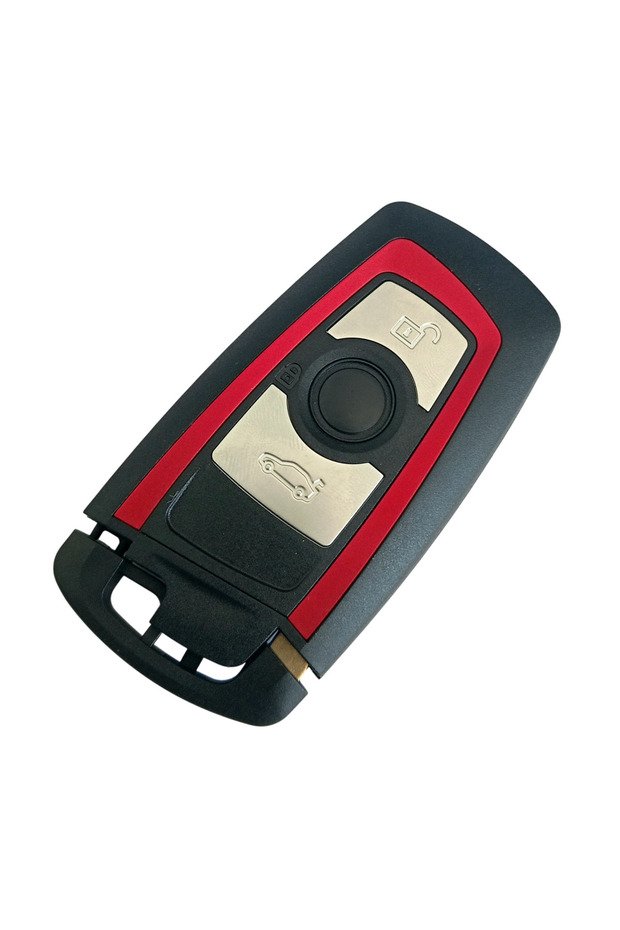 Bmw F Series Cas4 Compatible Smart Remote Control Key Case Auto Keychain 3 Keys with Logo Red