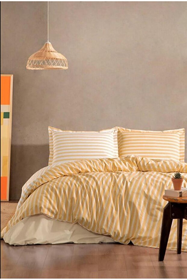 طقم غطاء لحاف مزدوج من Ranforce Trioline Mustard