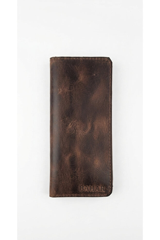 Genuine Leather Handmade Long Wallet / Portfolio / Available in Desired Color / Name Can Be Written