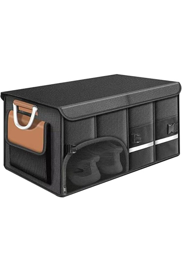 Foldable Trunk Organizer for Car, Car Trunk Organizer with Shoe Storage Compartment, Spacious