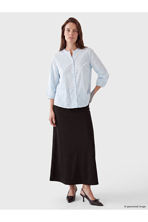 Two Mt Shop Quality Elastic Waist Modal Textured Flared Skirt