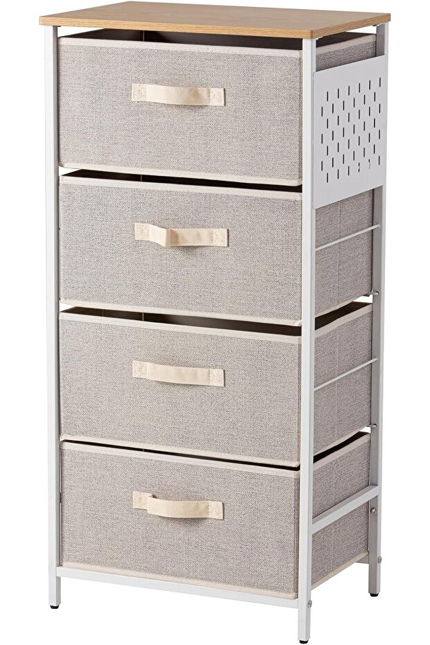4-Layer Drawer Storage Cabinet Iron Frame Fabric Multi-Layer Storage Cabinet