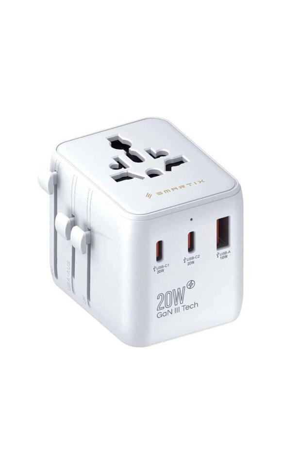 Universal Travel Adaptor 20W White SM1BCTA7