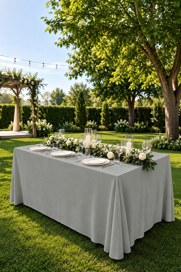 Seamless Rectangular Tablecloth 320X220Cm - No Ironing Required - Wedding Event Organization Hotel Restaurant