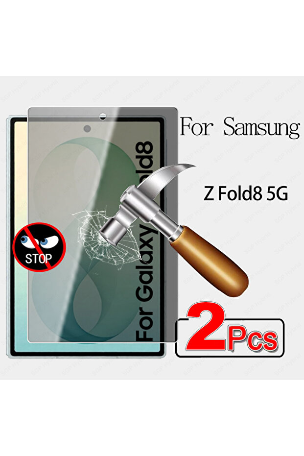 For Samsung Z Fold8 2 Pieces 2Pcs Anti-Spy/Peep Privacy Tempered Glass Case Friendly For Z Fold8 Z