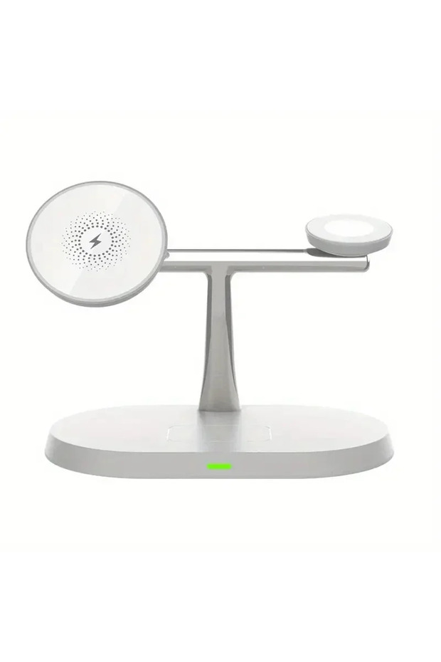 VIKEFON White 3 IN 1 Magnetic Desktop Wireless Charger For Magsafe iPhone 17 16 15 14 13 12 Samsung