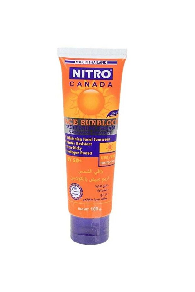 Face Sunblock Whitening Non-Sticky Cream Collagen Protect UV 50 plus 100ml