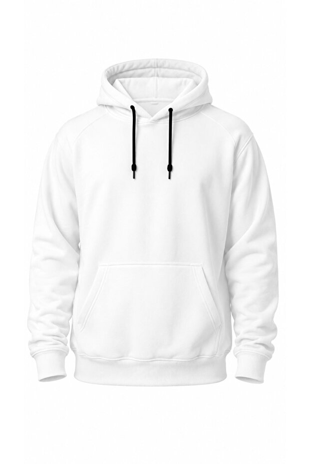 Unisex Kangaroo Pocket Hooded 100% Cotton 3 Thread Thick Winter Sweatshirt