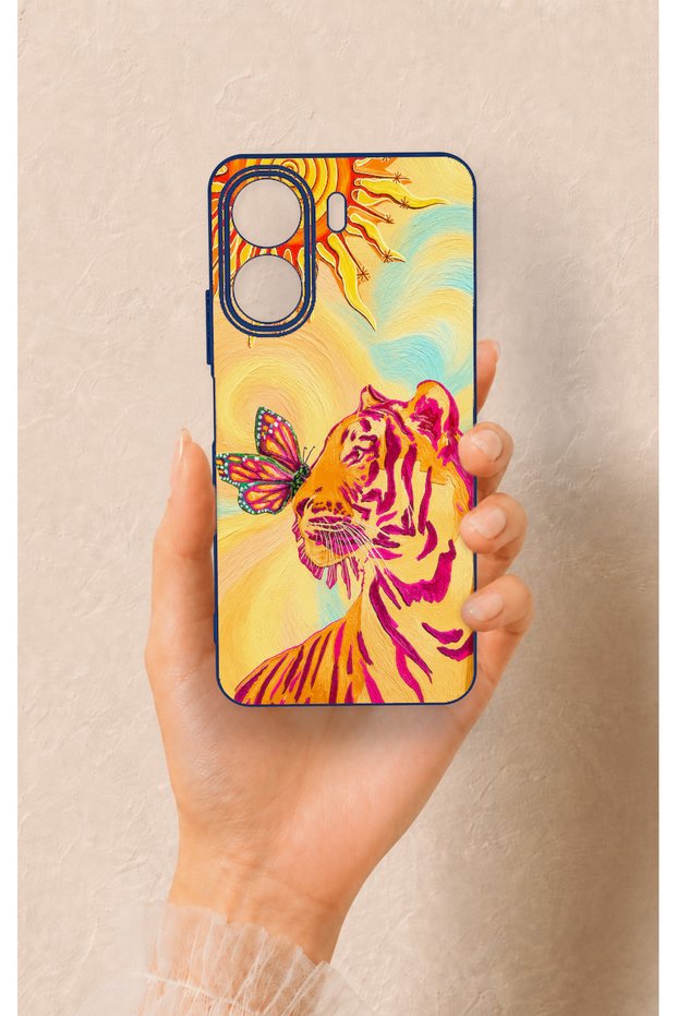 Redmi 13C Compatible Sun Tiger Patterned Silicone Case