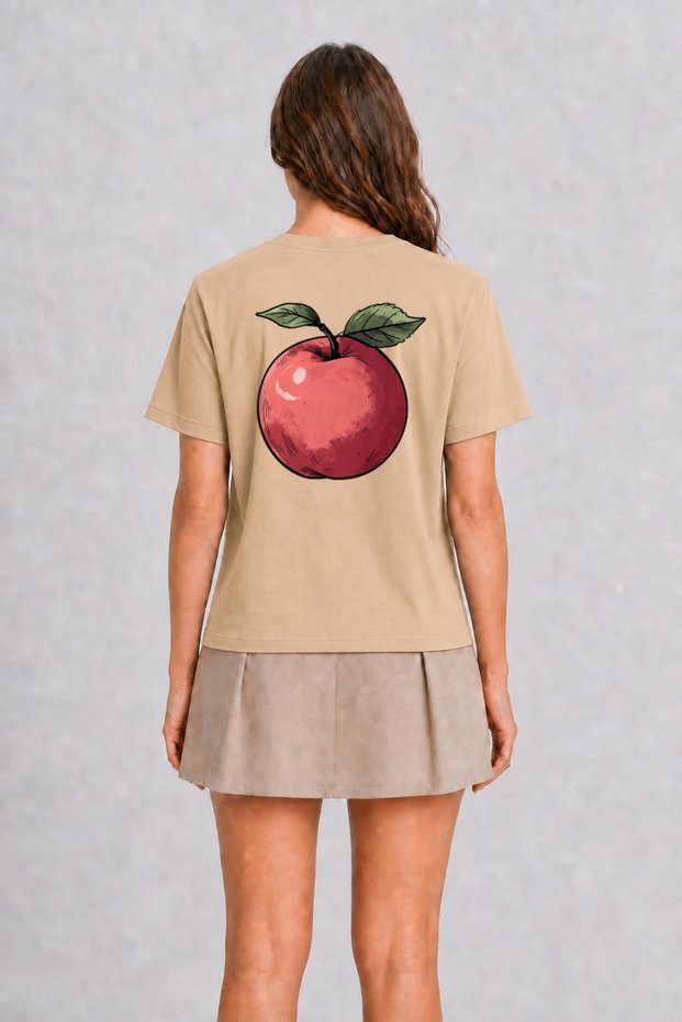 Kayısı Sketch Graphic T-Shirt - Cream