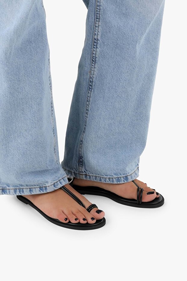 Women's Lavin Black Leather Sandals