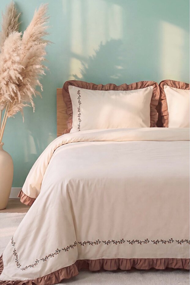 Pure Serenity 100% Cotton Double Duvet Cover Set – 4 Pieces