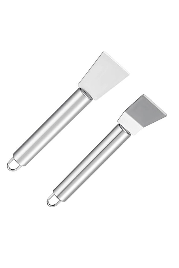 2 PCS Stainless Steel Scrapers – Multifunctional Scraper Cleaning Tool for Cookware, Stovetop, Adhe
