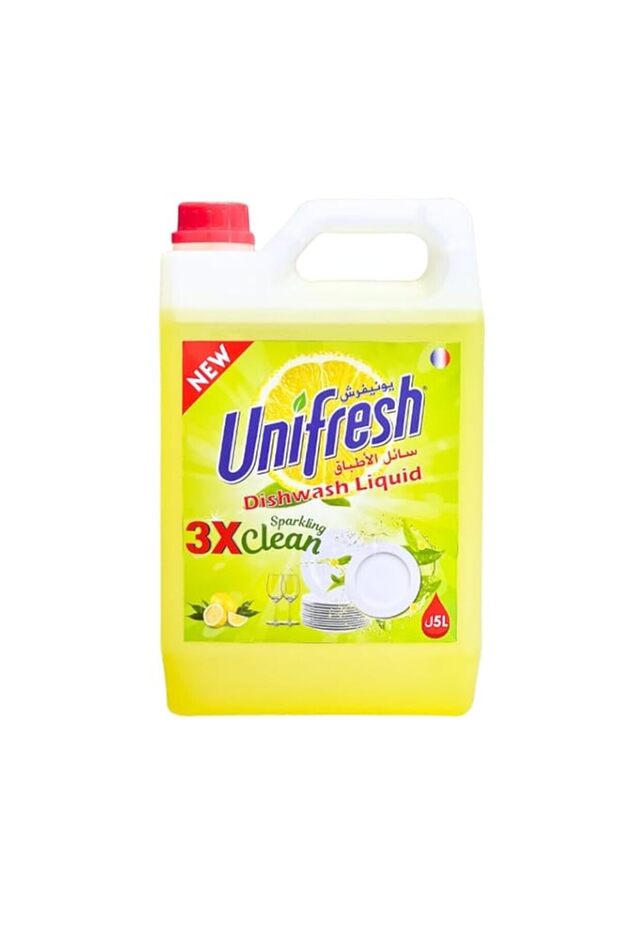 Dishwashing Liquid Lemon Yellow 5L – Powerful Grease Cutting, Long-lasting Freshness, Antibacterial Formula, Gentle on Hands, Ideal for Home & Kitchen Use