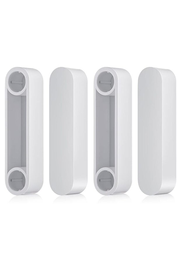 4 Pcs Plastic Shelf End Caps - Universal Closet Rod Spacer Covers for Wire Shelving Systems | Protective Caps for 1" Diameter Rods (White, Durable Nylon Construction)