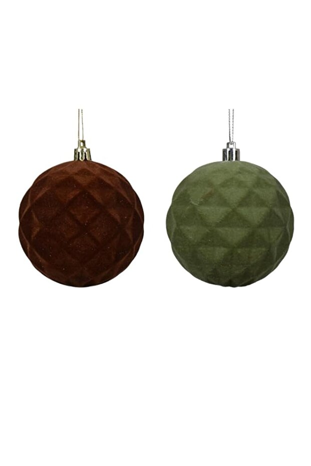 Kaemingk Bauble Foam Asstd Green & Black 8cm
