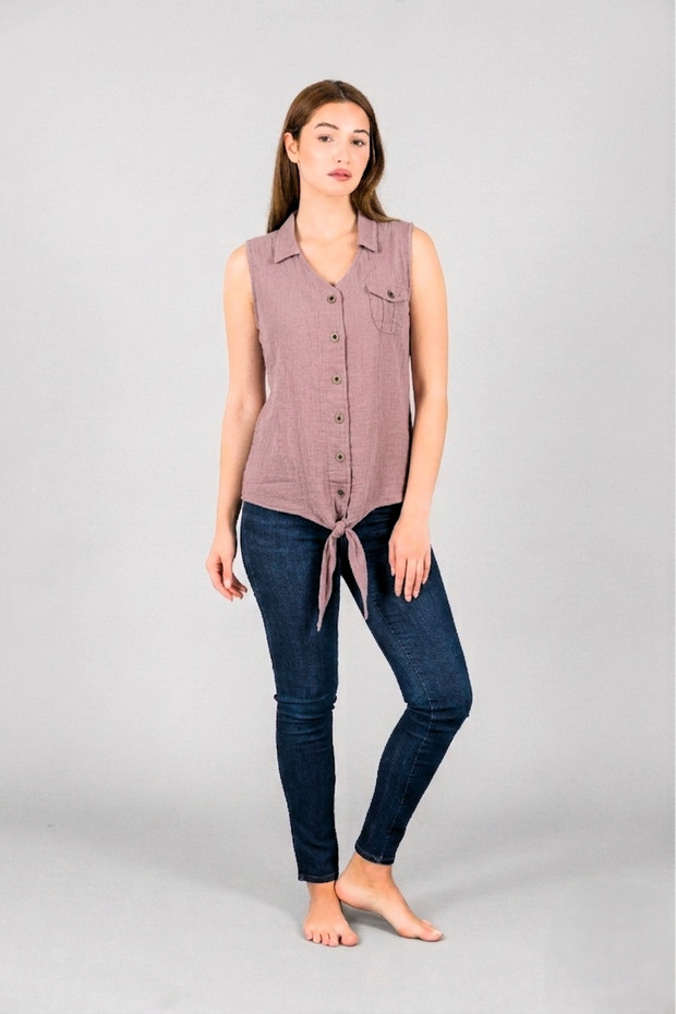 Linen Collared Blouse