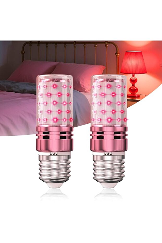 Melatonin Red Night Light for Sleeping and Baby E27 Screw Bulb, 4W E27 (Pack of 2)