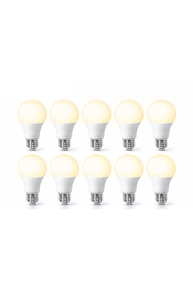 10 Pack A60 LED Light Bulbs 12W, 100W Equivalent, E27 Base, Non-Dimmable, Warm White 3000K, CRI 90+, Bright LED Bulbs for Home, Office, Bedroom & Kitchen, 220–240V