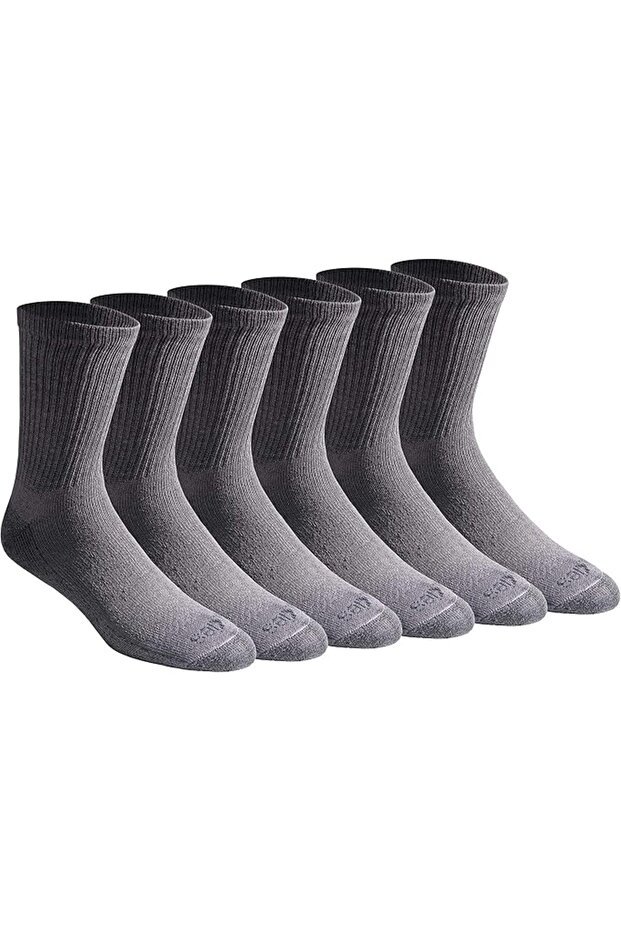 جوارب دراي تيك اسينشال للرجال للتحكم في الرطوبة متوفرة بمقاس ميديوم - 2 اكس لارج M-XXL (6، 12 زوج) م
