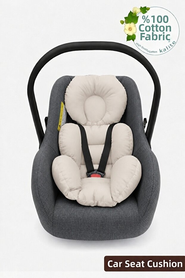 Orthopedic Baby Stroller Cushion with Lumbar Support, Morremix Series, Sand