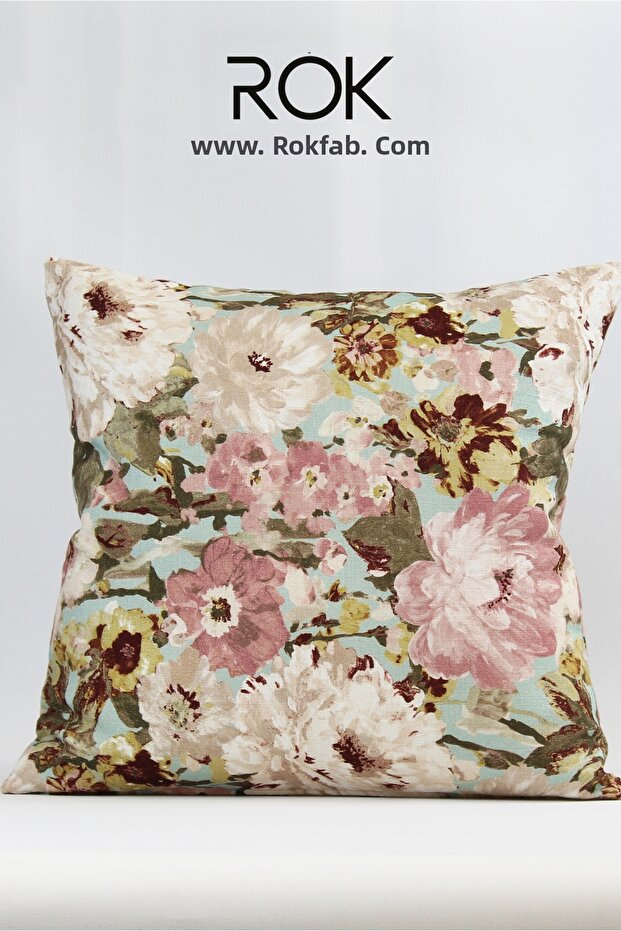 Floral Patterned Throw Pillow Cover 45X45 cm Decorative Pillowcase