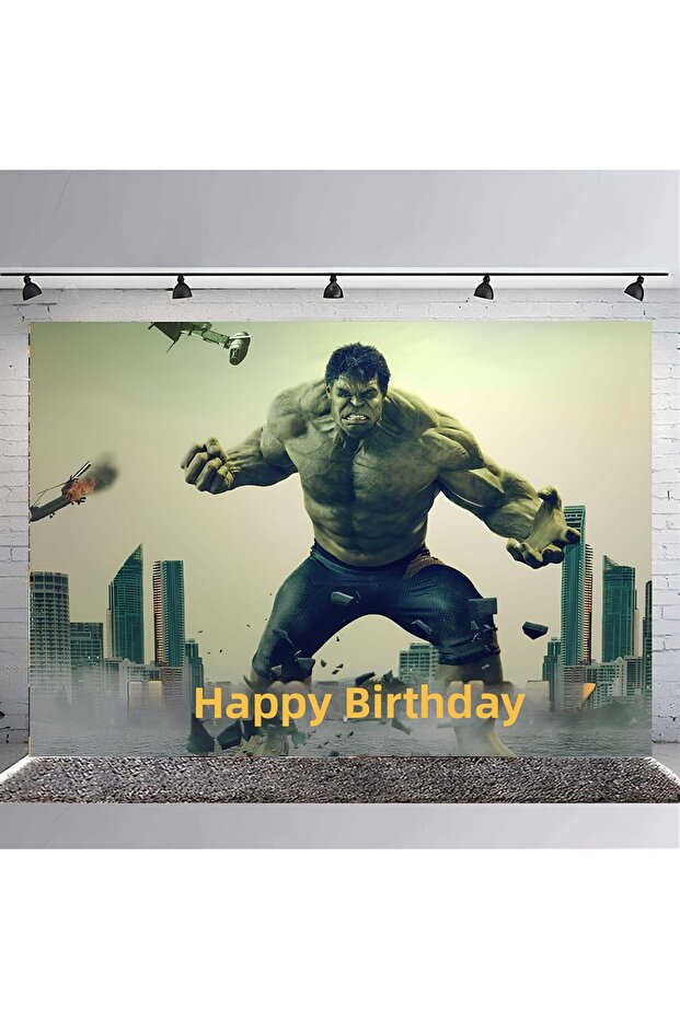 Green Man Themed Birthday Banner Wall Banner 100X70 cm