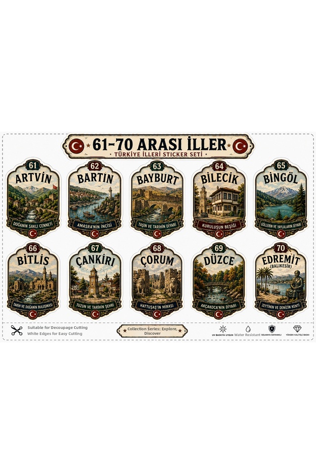 Provincial Plates Themed Sticker Set (3X5 cm 81 Pieces)