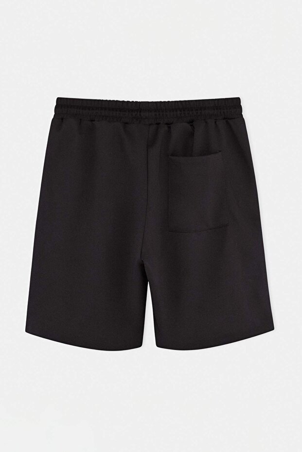 Siyah Regular/Normal Kesim Kalın Basic Şort & Bermuda TMNSS26SR00001 - 6