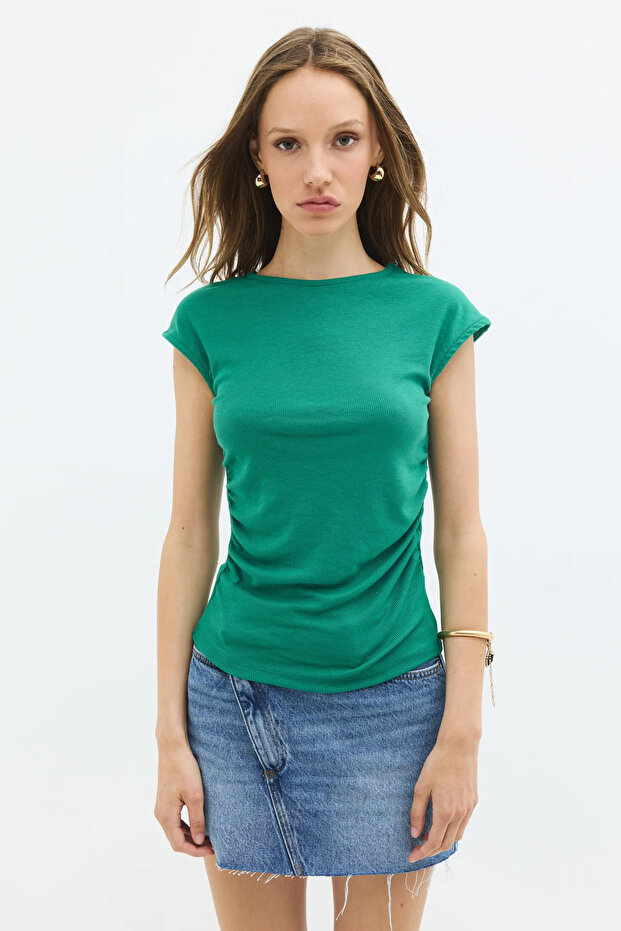 Gathered Basic Blouse - 5