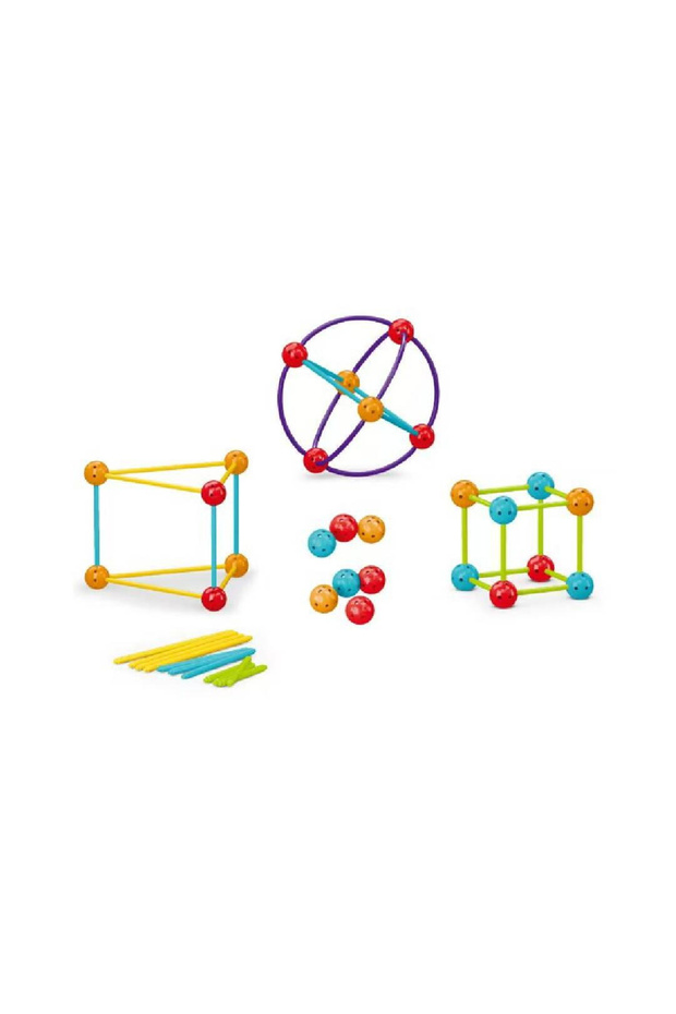 Set de constructie STEAM - Forme 3D (70 piese) - 3