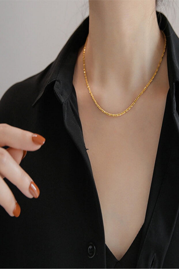 Women's Diamond Rope Chain Steel Necklace