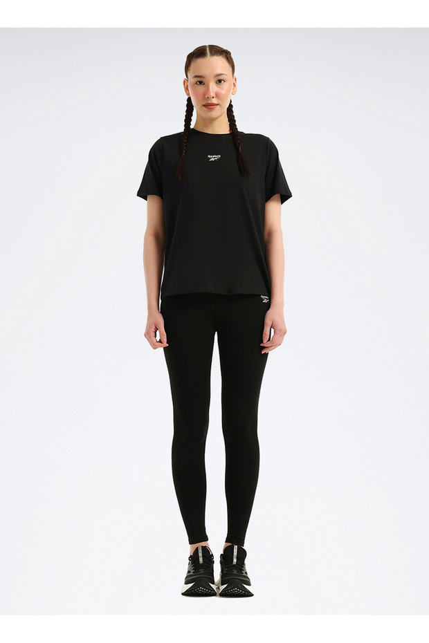 Lc 6082 New Id Class Reg Tee Black Round Regular Fit Plain Women's T-Shirt